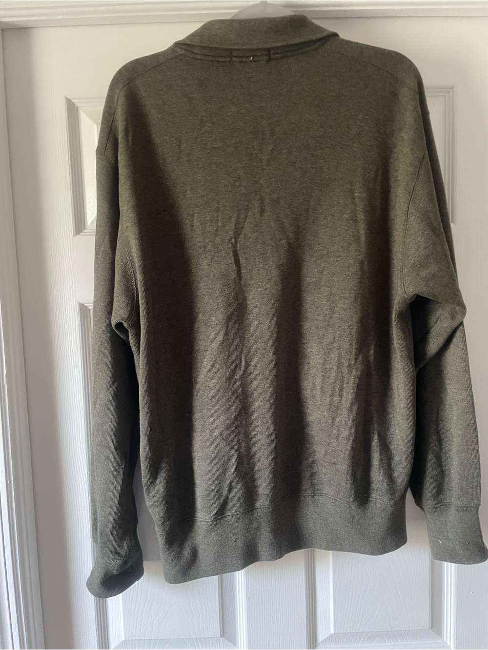 Nautica Men's Olive Zip-Up Knit Sweater medium - Picture 4 of 4